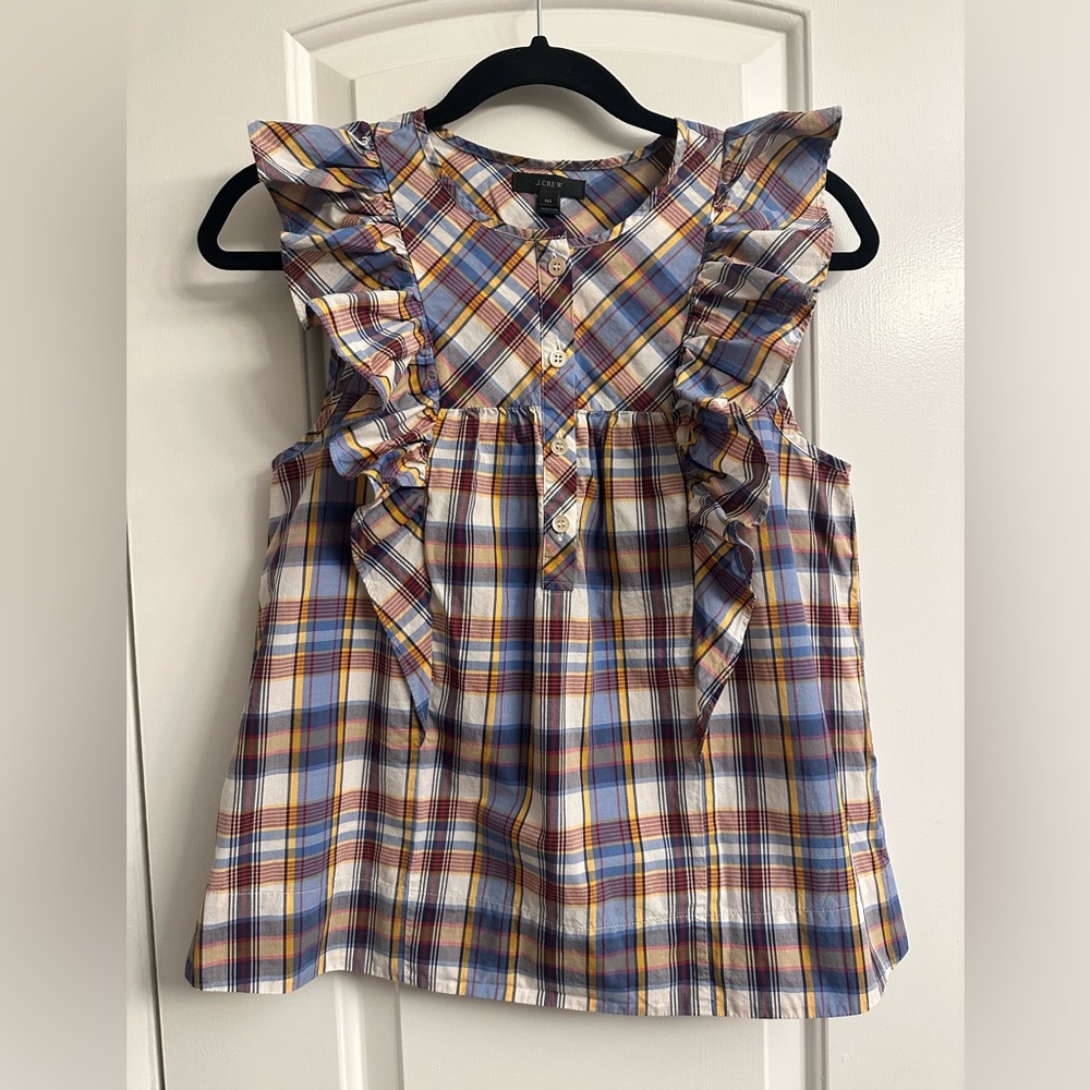 J.Crew Multi-Color Sleeveless Blouse Size 00